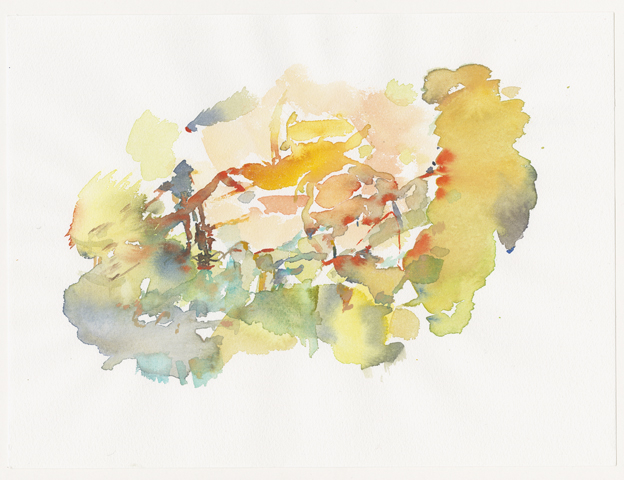 Kirsten K&ouml;tter: Der Ort Cassis aus der Erinnerung, 05.10.2013, 21.00, Aquarell, 24 &times; 32 cm