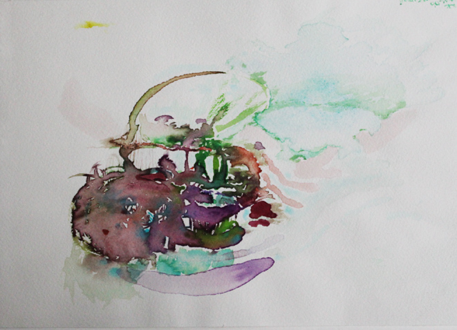 Kirsten K&ouml;tter: Aquarell, 17 &times; 24 cm