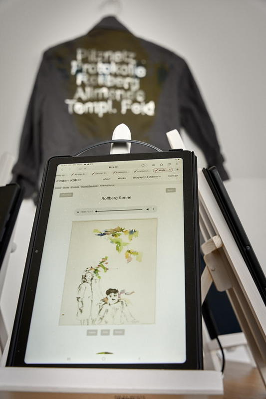 Kirsten Kötter: Pilznetz + Protokolle, Ausstellung Nachbarschaftshaus am Körnerpark, Berlin, 24.03.-25.06.2023, Exhibition view