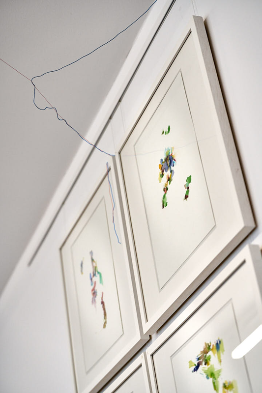 Kirsten Kötter: Pilznetz + Protokolle, Ausstellung Nachbarschaftshaus am Körnerpark, Berlin, 24.03.-25.06.2023, Exhibition view