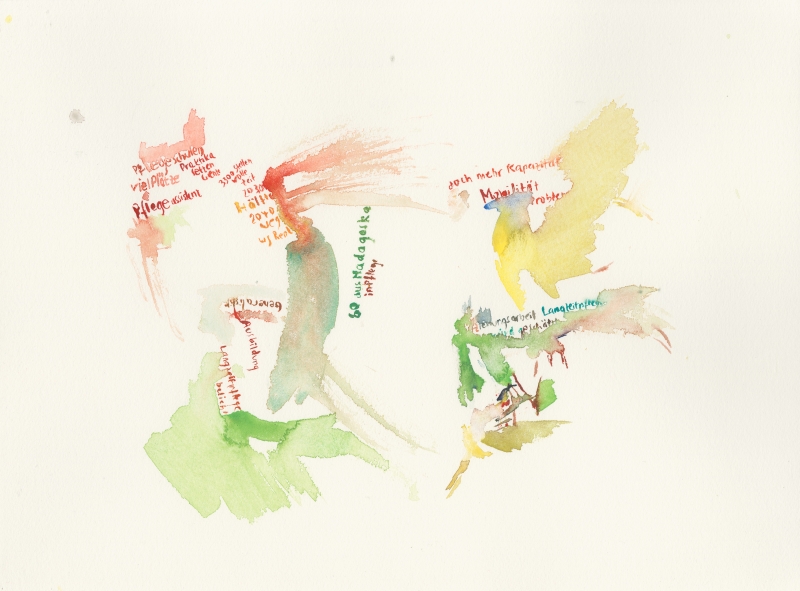 2026-03-11_komm-konferenz-alter-u-pflege2, watercolour, 30 × 40 cm (Kirsten Kötter)