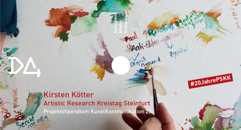 Einladungskarte zum Projekt von Kirsten Kötter: Artistic Research Kreistag Steinfurt