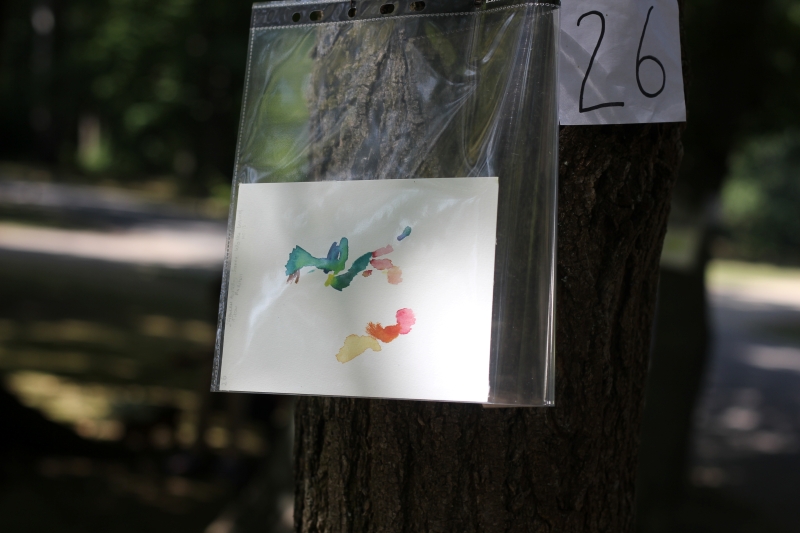 2025-08-20_malathon-chemnitz_26_baum_2909, watercolour, 12 × 17 cm (Kirsten Kötter)