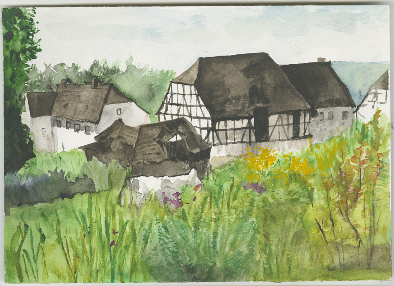 kirsten-koetter_2005_escheberg, sketch, 17 &times; 24 cm (Kirsten Kötter)