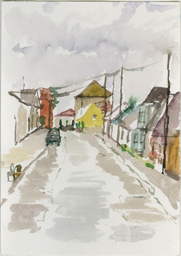 2015-07-14_52-570194_14-807905_strasse_skizze, 
  sketch, 24 × 17 cm (Kirsten Kötter)