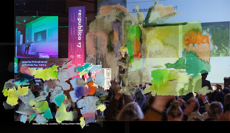 Kirsten Kötter: Elisabeth Wehling, re:publica 17, digital montage