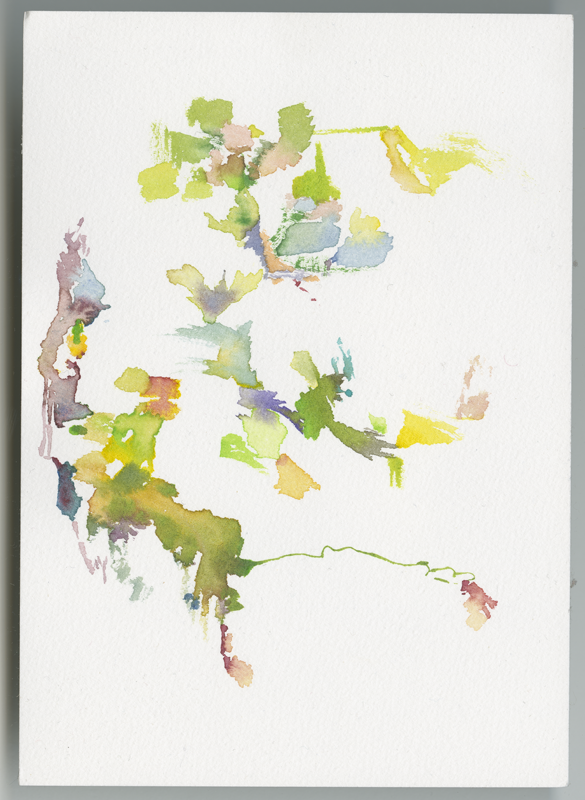 2018-12-13_ev-kirche-wi-bierstadt_konzert_1, Advent-concert in the Protestant Church, Wiesbaden-Bierstadt with the pupils of Ute von Genat, watercolour,  17 × 12 cm (Kirsten Kötter)