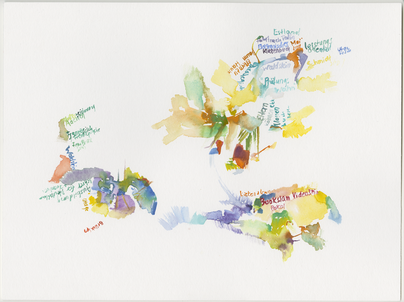 2019-02-19_ausschuss-bildung_2, watercolour, 30 × 40 cm (Kirsten Kötter)