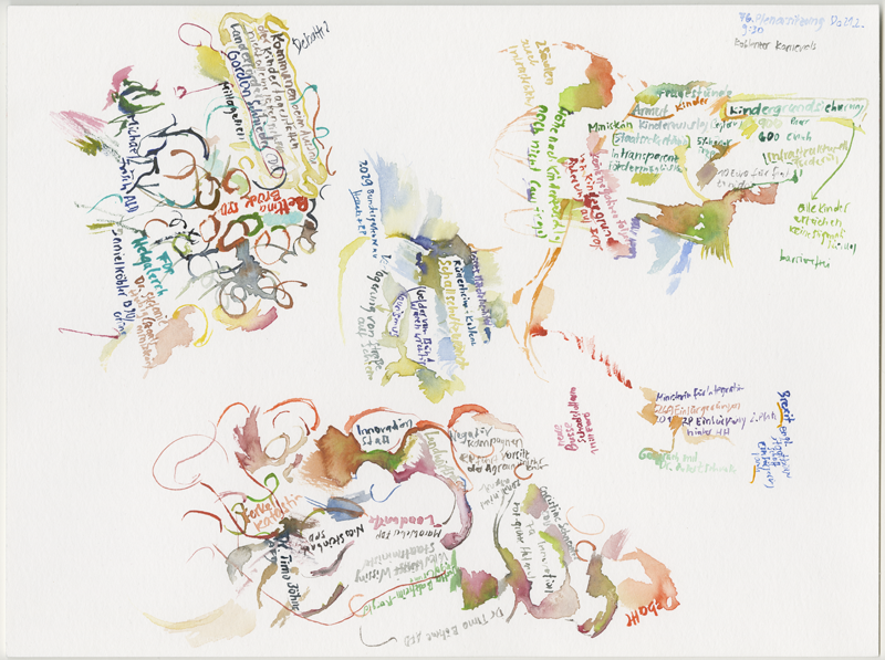 2019-02-21_plenarsitzung, watercolour, 30 × 40 cm (Kirsten Kötter)