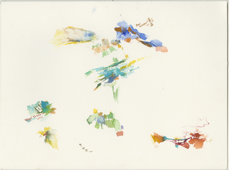 2020-06-24_taunusstein-eisenstrasse-erdhuegel-sound, watercolour, 30 &times; 40 cm (Kirsten Kötter)