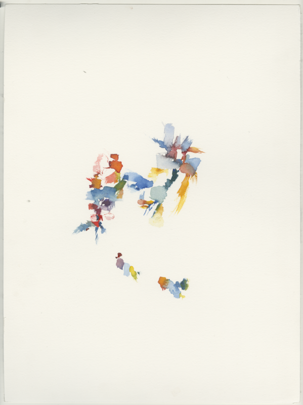 Falkplatz und Spielplatz, Rollbergsiedlung, Berlin, 09.05.2021, Aquarell, 40 &times; 30 cm (Kirsten Kötter)