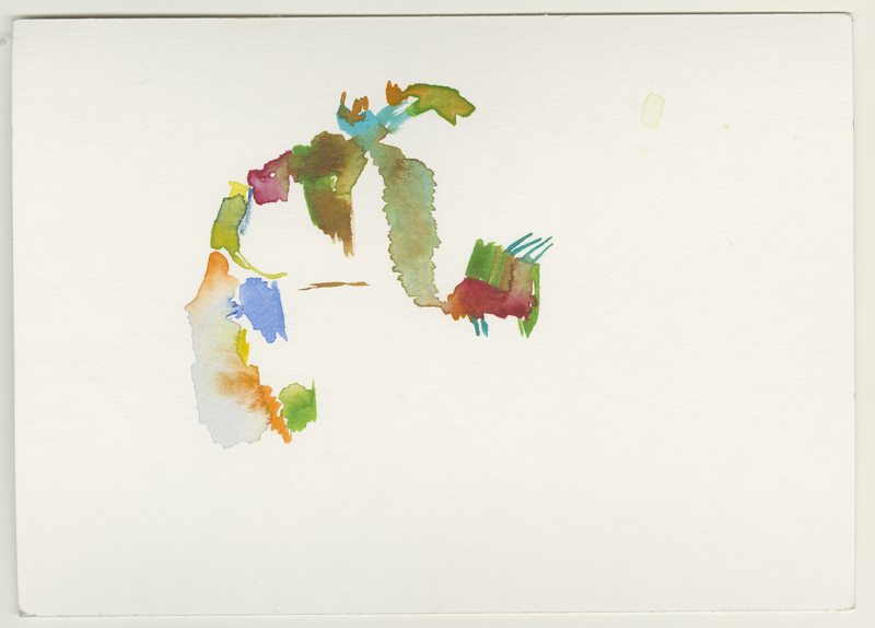 vhs-rueckseite, watercolour, 17 &times; 24 cm (Kirsten Kötter)